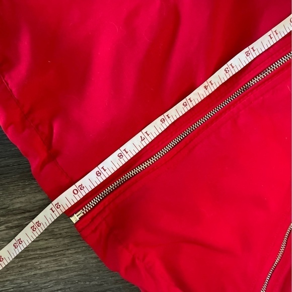 Streetwear Society Cropped Utility Rain Jacket Y2K Cherry Red Size S - Picture 8 of 10